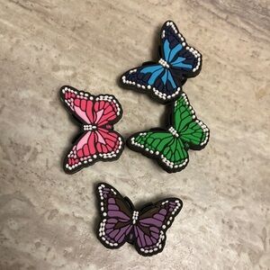 Butterfly croc charms